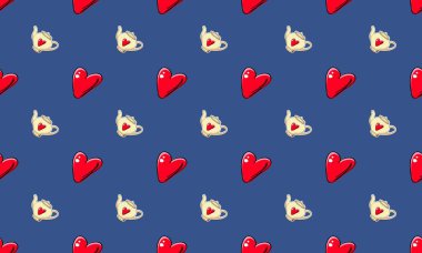 Farklı aksesuarlara sahip renkli arkaplan