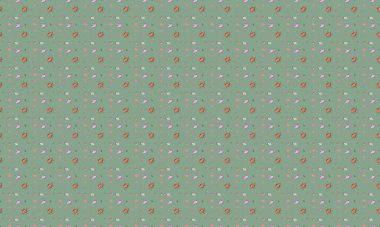 Farklı aksesuarlara sahip renkli arkaplan