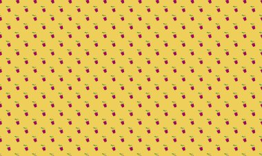 Farklı aksesuarlara sahip renkli arkaplan