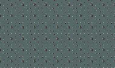 Farklı aksesuarlara sahip renkli arkaplan