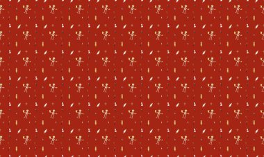 Farklı aksesuarlara sahip renkli arkaplan