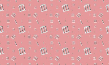 Farklı aksesuarlara sahip renkli arkaplan