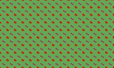 Farklı aksesuarlara sahip renkli arkaplan