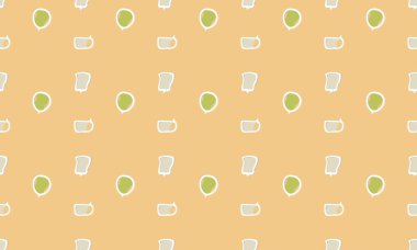 Farklı aksesuarlara sahip renkli arkaplan