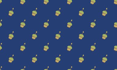 Farklı aksesuarlara sahip renkli arkaplan