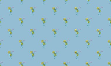 Farklı aksesuarlara sahip renkli arkaplan