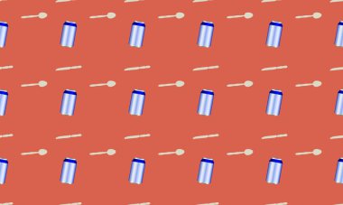 Farklı aksesuarlara sahip renkli arkaplan