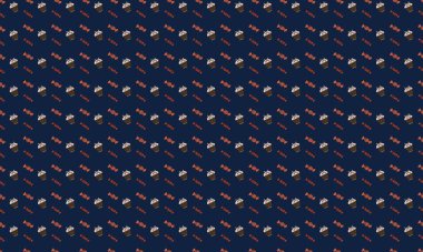 Farklı aksesuarlara sahip renkli arkaplan