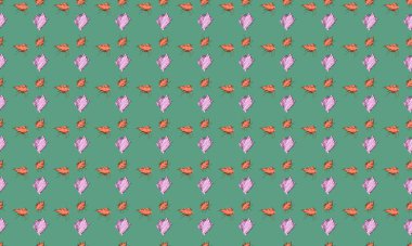 Farklı aksesuarlara sahip renkli arkaplan