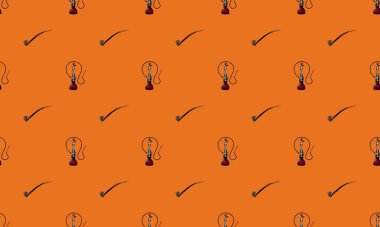 Farklı aksesuarlara sahip renkli arkaplan