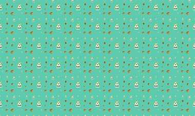 Farklı aksesuarlara sahip renkli arkaplan