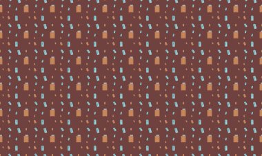 Farklı aksesuarlara sahip renkli arkaplan