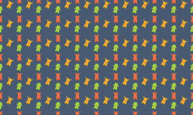 Farklı aksesuarlara sahip renkli arkaplan