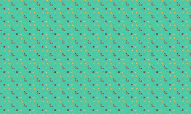 Farklı aksesuarlara sahip renkli arkaplan