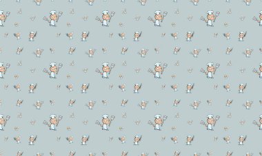 Farklı aksesuarlara sahip renkli arkaplan