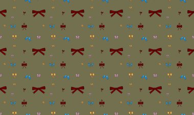 Farklı aksesuarlara sahip renkli arkaplan