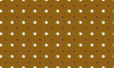 Farklı aksesuarlara sahip renkli arkaplan