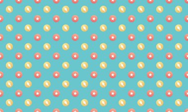 Farklı aksesuarlara sahip renkli arkaplan