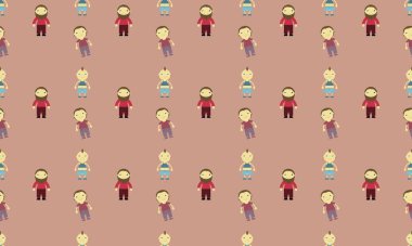 Farklı aksesuarlara sahip renkli arkaplan