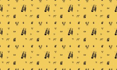 Farklı aksesuarlara sahip renkli arkaplan