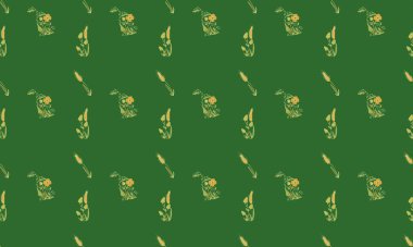 Farklı aksesuarlara sahip renkli arkaplan