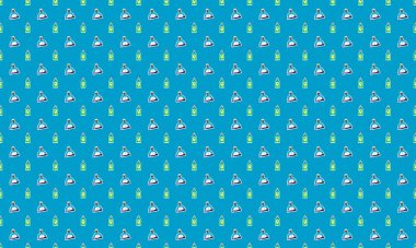 Farklı aksesuarlara sahip renkli arkaplan