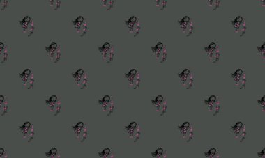 Farklı aksesuarlara sahip renkli arkaplan