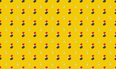 Farklı aksesuarlara sahip renkli arkaplan