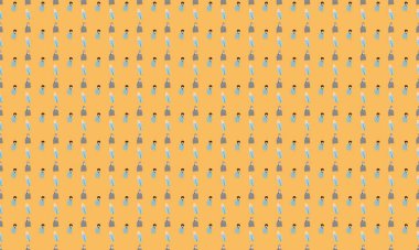 Farklı aksesuarlara sahip renkli arkaplan