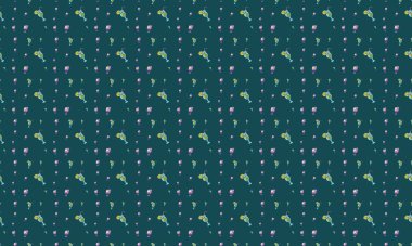 Farklı aksesuarlara sahip renkli arkaplan