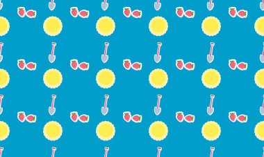 Farklı aksesuarlara sahip renkli arkaplan