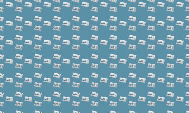 Farklı aksesuarlara sahip renkli arkaplan