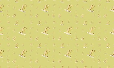 Farklı aksesuarlara sahip renkli arkaplan