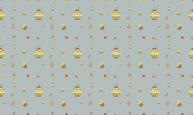 Farklı aksesuarlara sahip renkli arkaplan