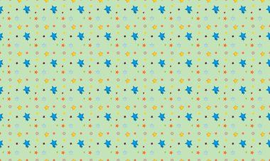 Farklı aksesuarlara sahip renkli arkaplan