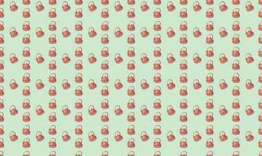 Farklı aksesuarlara sahip renkli arkaplan