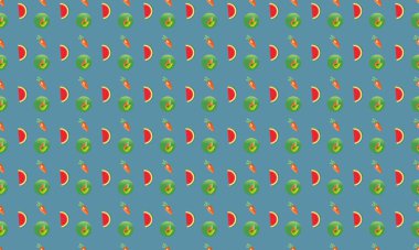 Farklı aksesuarlara sahip renkli arkaplan