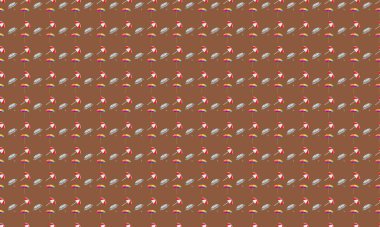 Farklı aksesuarlara sahip renkli arkaplan