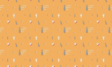 Farklı aksesuarlara sahip renkli arkaplan