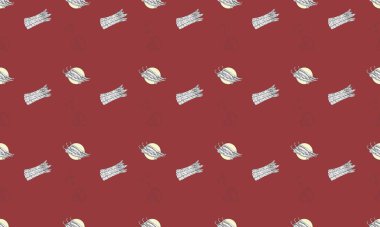 Farklı aksesuarlara sahip renkli arkaplan