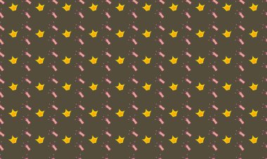 Farklı aksesuarlara sahip renkli arkaplan