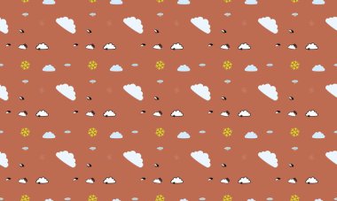 Farklı aksesuarlara sahip renkli arkaplan