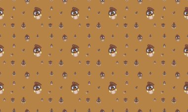 Farklı aksesuarlara sahip renkli arkaplan