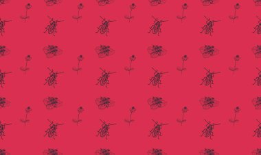 Farklı aksesuarlara sahip renkli arkaplan