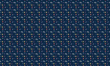 Farklı aksesuarlara sahip renkli arkaplan