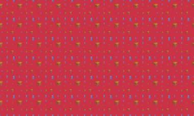 Farklı aksesuarlara sahip renkli arkaplan