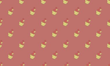 Farklı aksesuarlara sahip renkli arkaplan