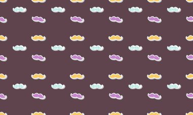 Farklı aksesuarlara sahip renkli arkaplan