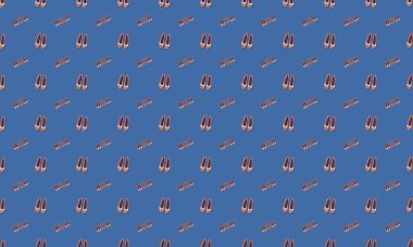 Farklı aksesuarlara sahip renkli arkaplan