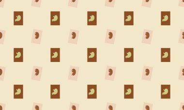 Farklı aksesuarlara sahip renkli arkaplan